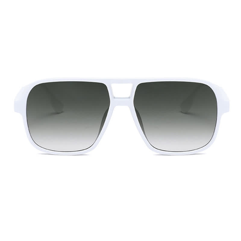 Double Bridges Square Frame Vintage Sunglasses