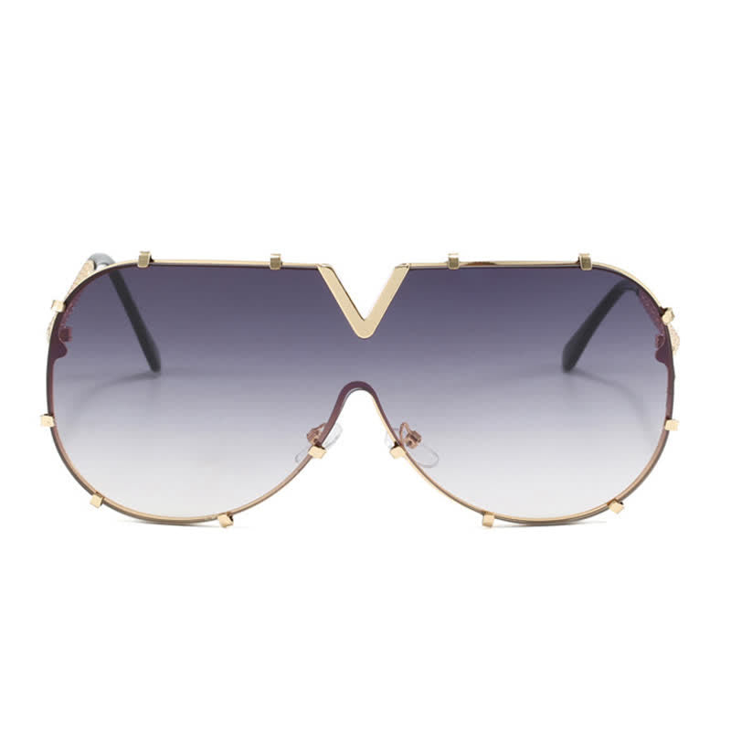 'V' Design Hipster Aviator Sunglasses