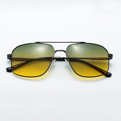 Double Bridges Polarized Photochromic Aviator Sunglasses for Driving