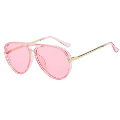 Double Bridges Fashion Aviator Sunglasses
