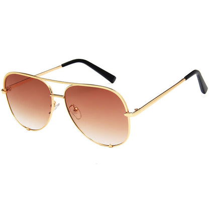 Vintage Double Bridges Aviator Frame Sunglasses For Driving