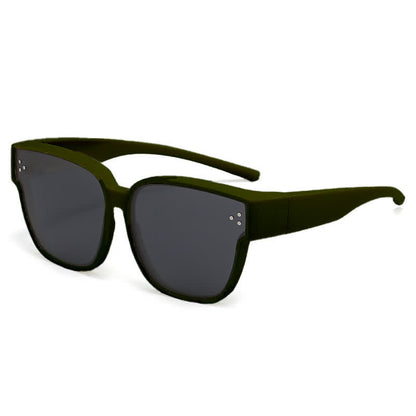 Fit Over Glasses Square Frame Classic Polarized Sunglasses for Women Men