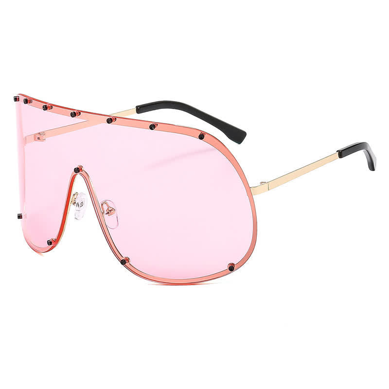 Unisex Hipster One-piece Polarized Aviator Sunglasses