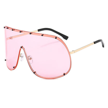 Unisex Hipster One-piece Polarized Aviator Sunglasses