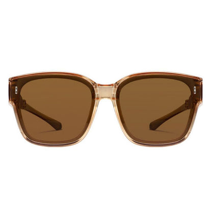 Fit Over Glasses Square Frame Foldable Sunglasses for Women Men
