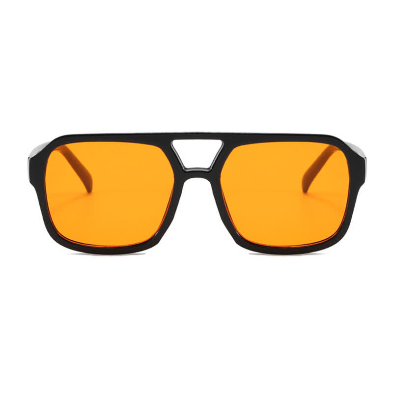 Double Bridges Square Frames Retro-Vintage Sunglasses