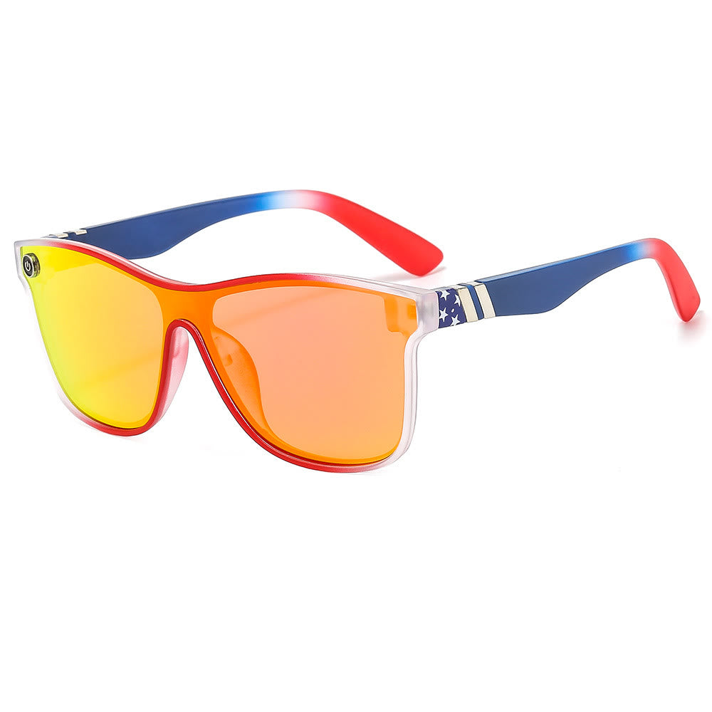 Women's Streamlined Sunglasses, Summer Personality Coating Gradient Reflective Oversized Sunglasses