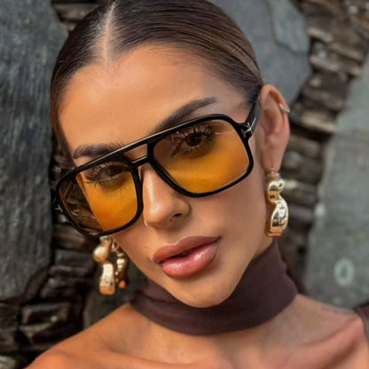 Double Bridges Retro-Vintage Aviator Sunglasses