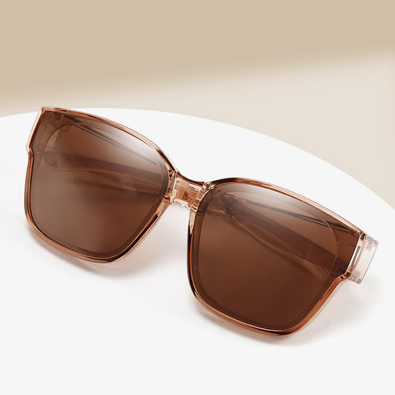 Fit Over Glasses Square Frame Foldable Polarized Sunglasses for Women Men
