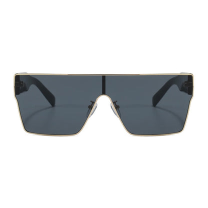 One-piece Square Frame Oversized Sunglasses