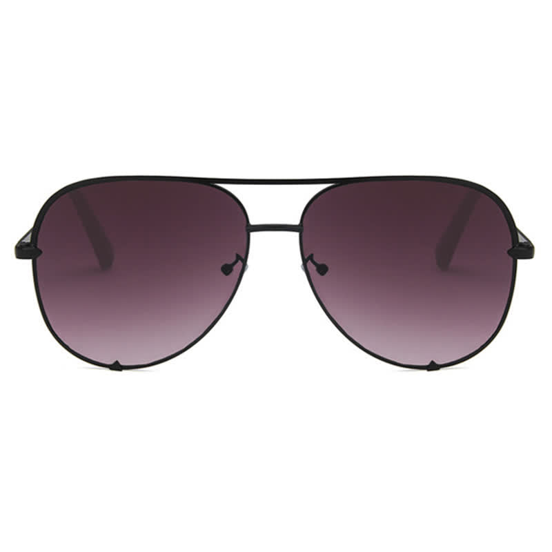 Vintage Double Bridges Aviator Frame Sunglasses For Driving