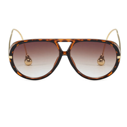 Double Bridges Metal Temples Aviator Sunglasses