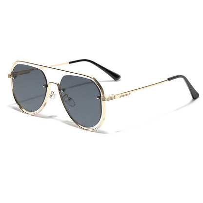 Vintage Double Bridges Hollow-out Aviator Sunglasses