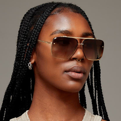 Double Bridges Unisex Aviator Sunglasses