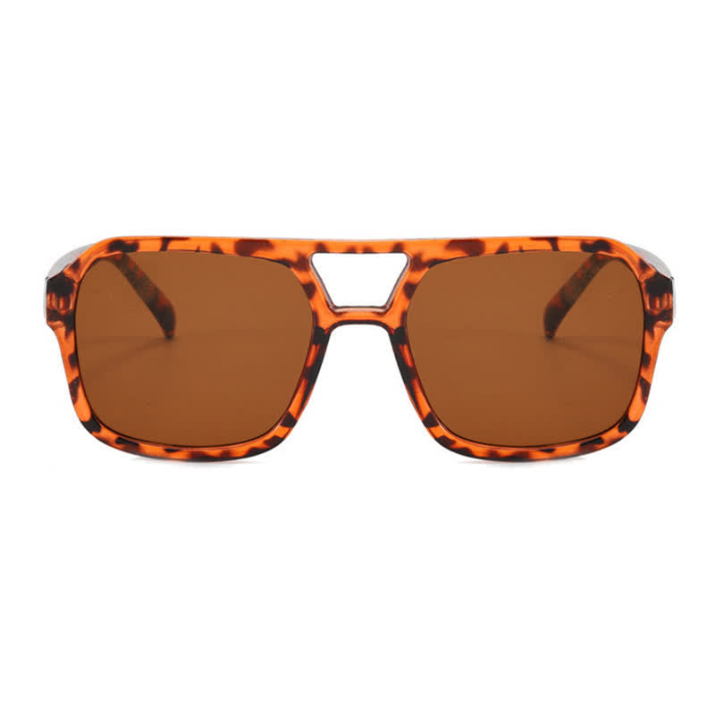 Double Bridges Square Frames Retro-Vintage Sunglasses