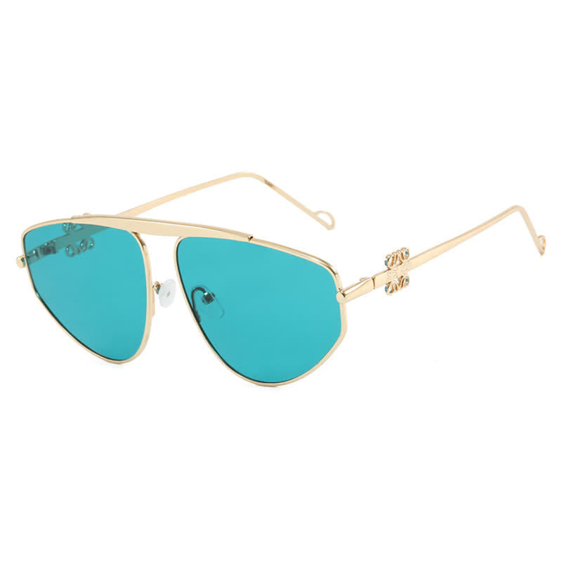 Hollow-out Irregular Aviator Sunglasses