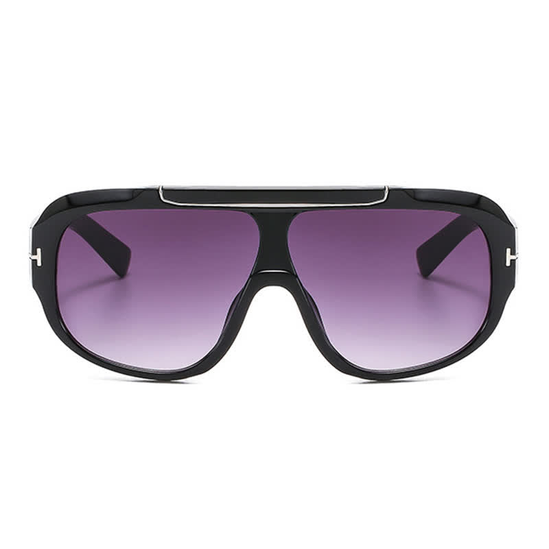 'T' Design Oversized Aviator Sunglasses