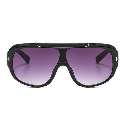 'T' Design Oversized Aviator Sunglasses