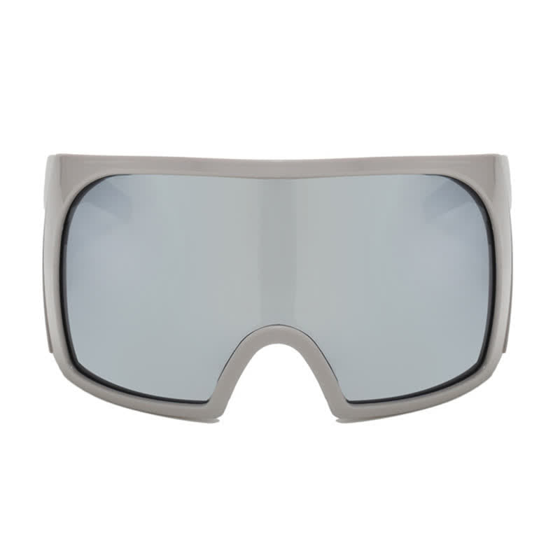 One-piece Lens Oversized Wrap Around Futuristic Sunglasses For Outdoor Sports