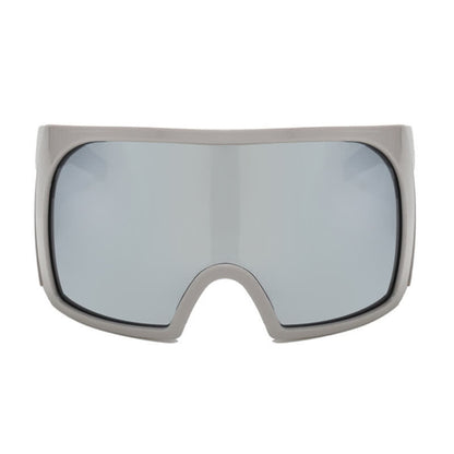 One-piece Lens Oversized Wrap Around Futuristic Sunglasses For Outdoor Sports