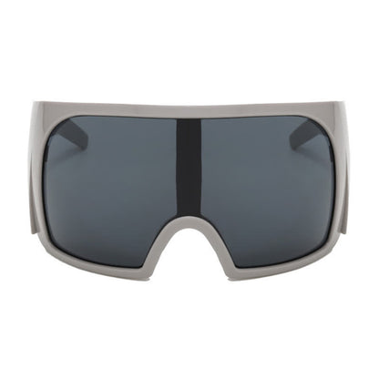 One-piece Lens Oversized Wrap Around Futuristic Sunglasses For Outdoor Sports