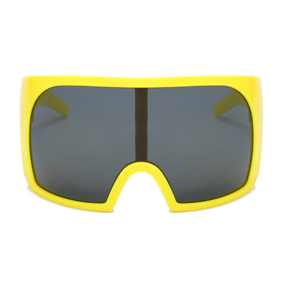 One-piece Lens Oversized Wrap Around Futuristic Sunglasses For Outdoor Sports