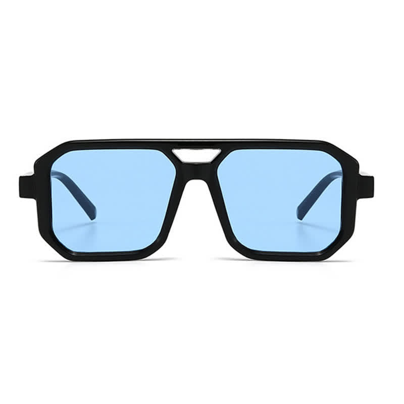 Double Bridges Geometric Frame Driving Sunglasses