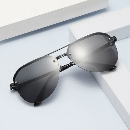 Aviator Frame Double Bridges Driving Sunglasses
