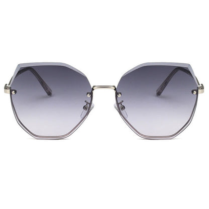 Geometric Rimless Tinted Sunglasses