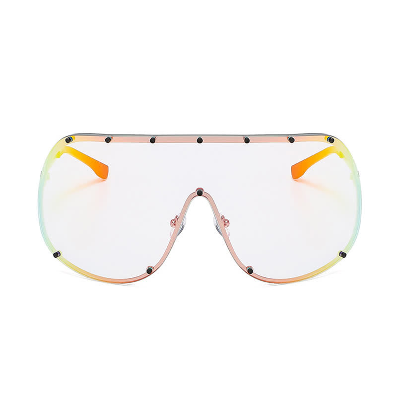 Unisex Hipster One-piece Polarized Aviator Sunglasses