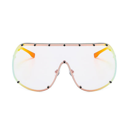 Unisex Hipster One-piece Polarized Aviator Sunglasses