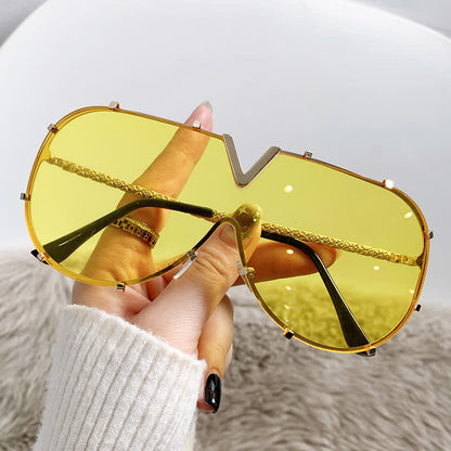 'V' Design Hipster Aviator Sunglasses