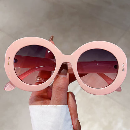 Simple Oversized Round Frame Trendy Sunglasses