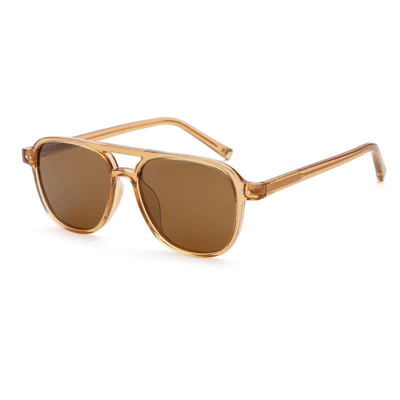 Double Bridges Polarized Aviator Sunglasses