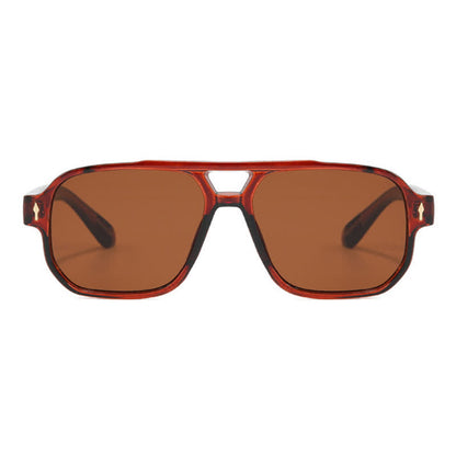 Square Frame Double Bridges Vintage Sunglasses