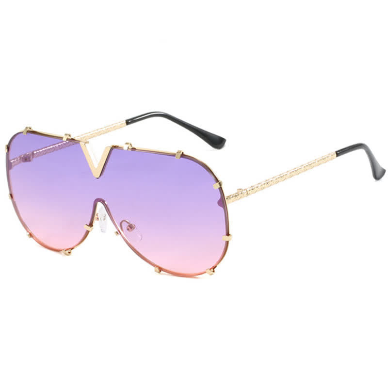 'V' Design Hipster Aviator Sunglasses