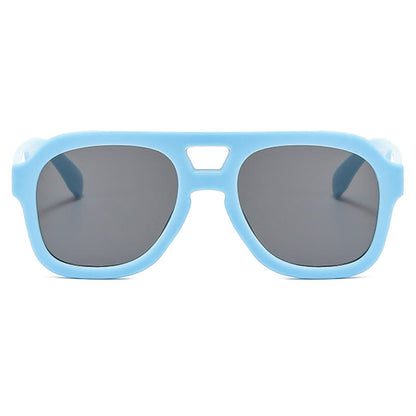 Double Bridges Thick Frame Hipster Aviator Sunglasses