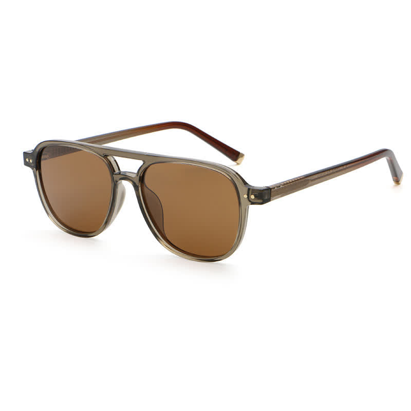 Double Bridges Polarized Aviator Sunglasses