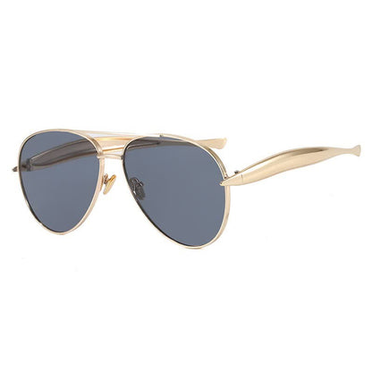Vintage Double Bridges Aviator Frame Sunglasses