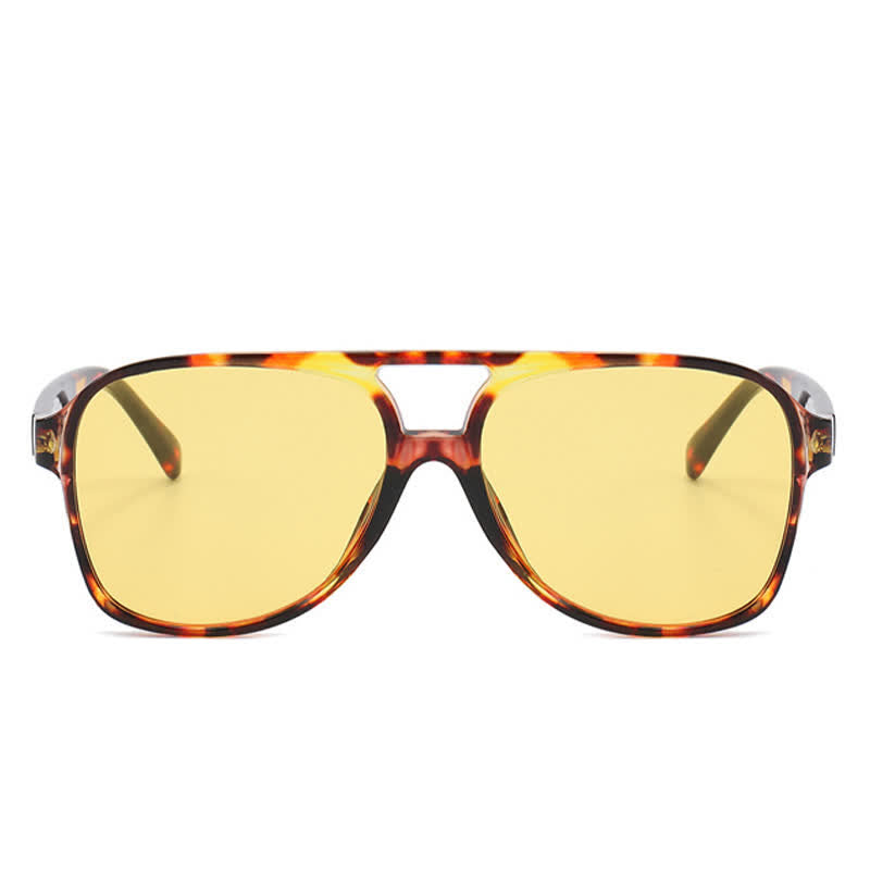 Double Bridges Fashion Aviator Sunglasses