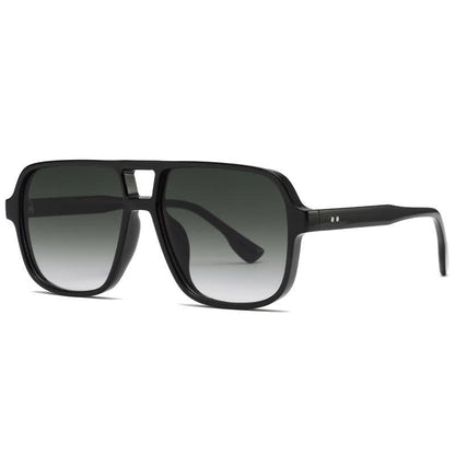Double Bridges Square Frame Vintage Sunglasses