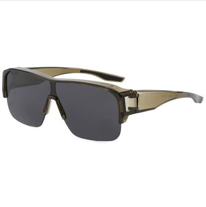 Fit Over Glasses Semi-Rimless Polarized Sunglasses for Sports&Driving