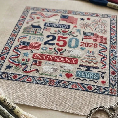 🔥Last Day 49% OFF -  US America 250 Years Independence Day Cross Stitch Diy Kit🧵