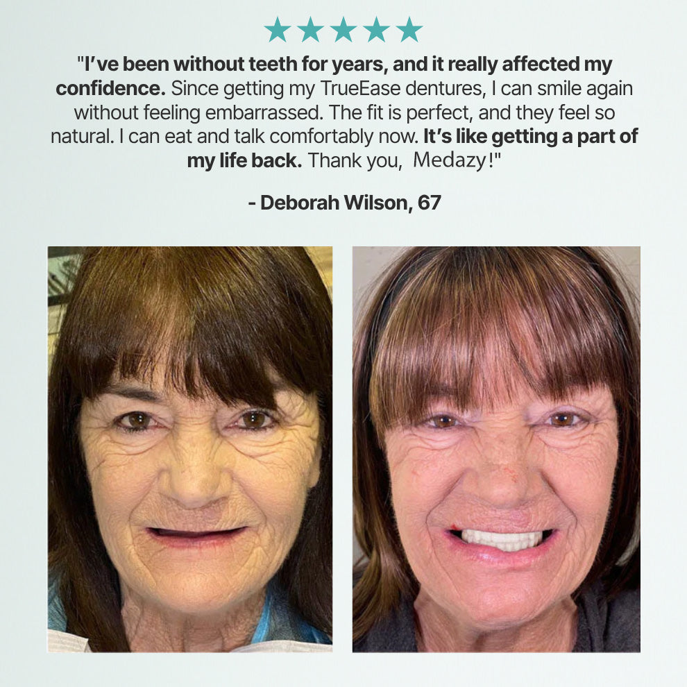 🦷  Fit Full Functional DenturesMake you more confident-Made in the USA & FDA-Certified