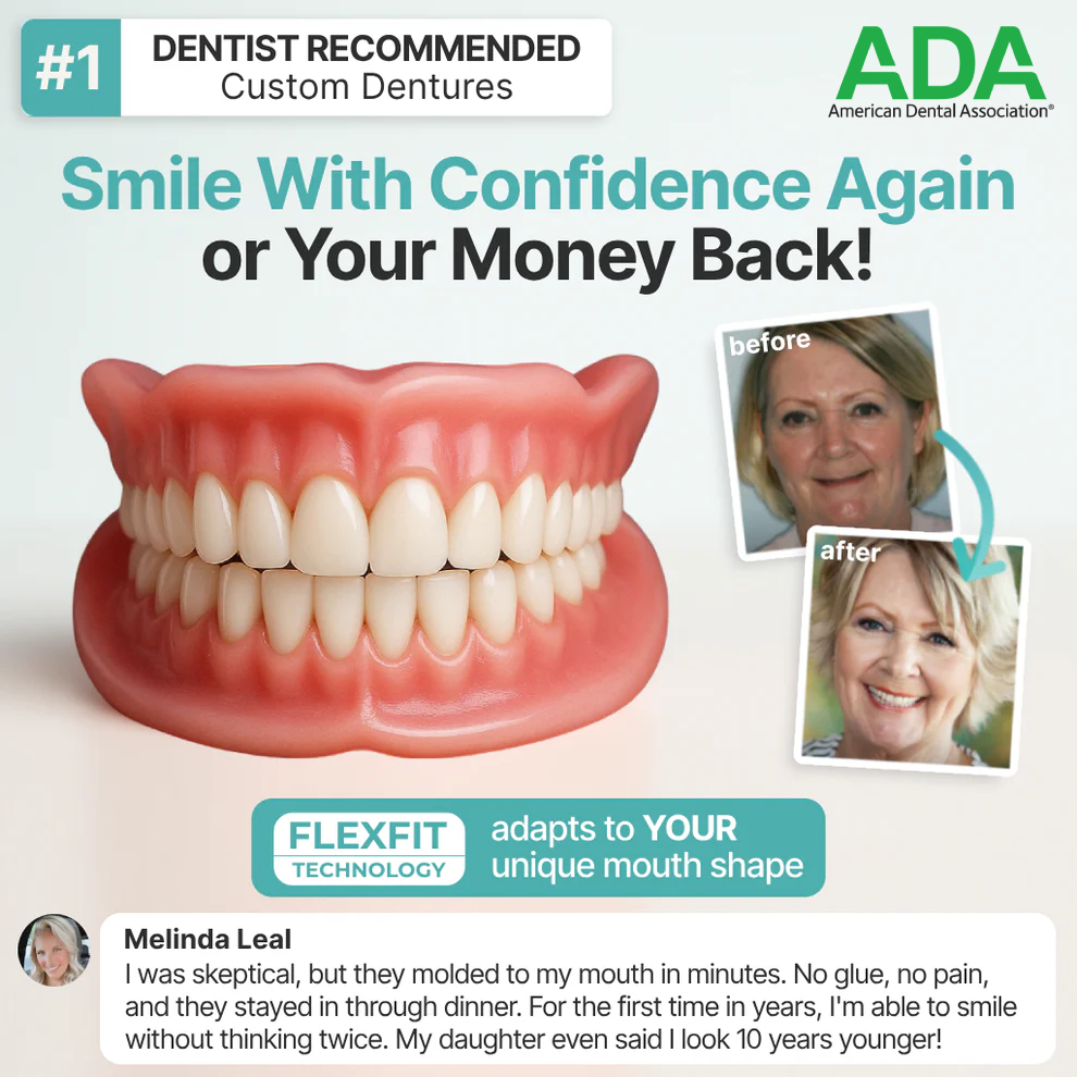 🦷  Fit Full Functional DenturesMake you more confident-Made in the USA & FDA-Certified
