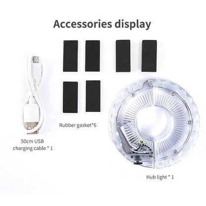 Rechargeable LED Bicycle Wheel Hub Lights