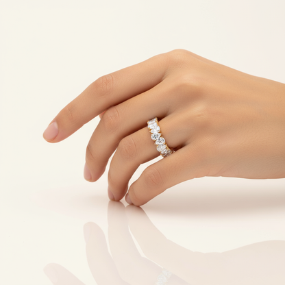 Pear Cut Diamond Eternity Ring – A Full Circle of Teardrop Sparkle