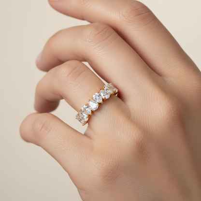 Pear Cut Diamond Eternity Ring – A Full Circle of Teardrop Sparkle