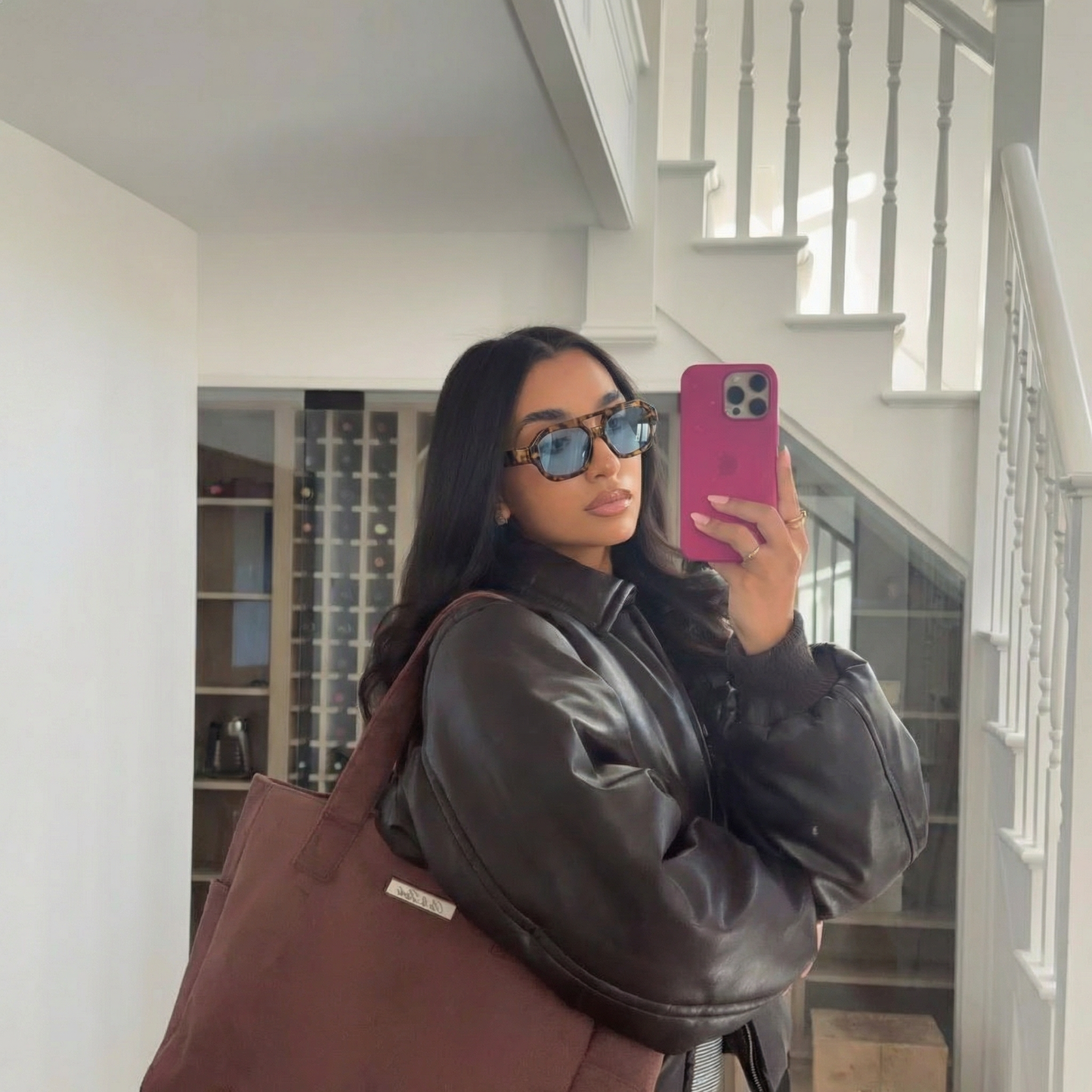 Vintage Tortoiseshell Geometric Sunglasses – Retro Amber Glow for Your Days